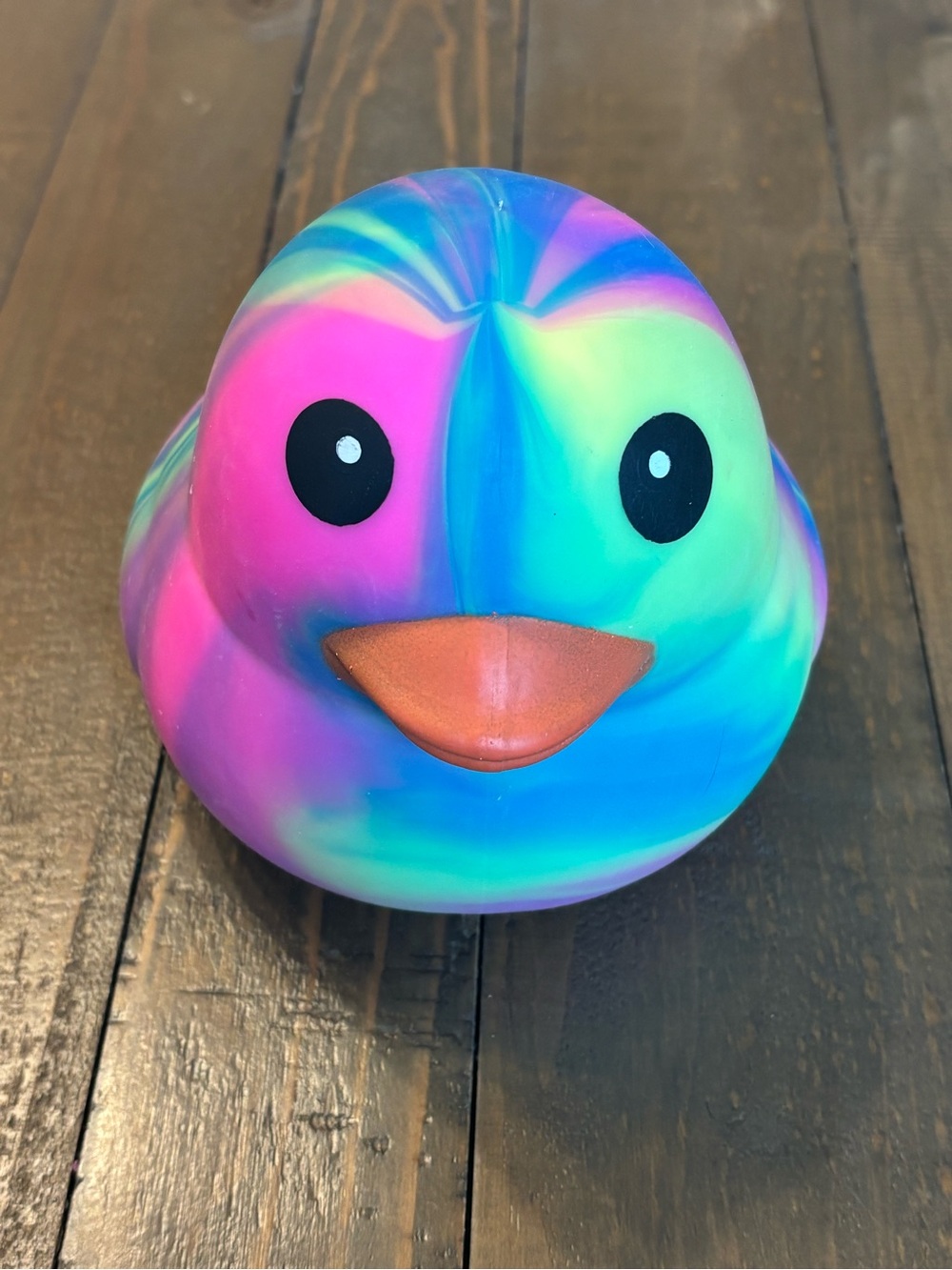 Sunny Days Jumbo Squeezy Rainbow Tie-Dye Duck Fidget Toy